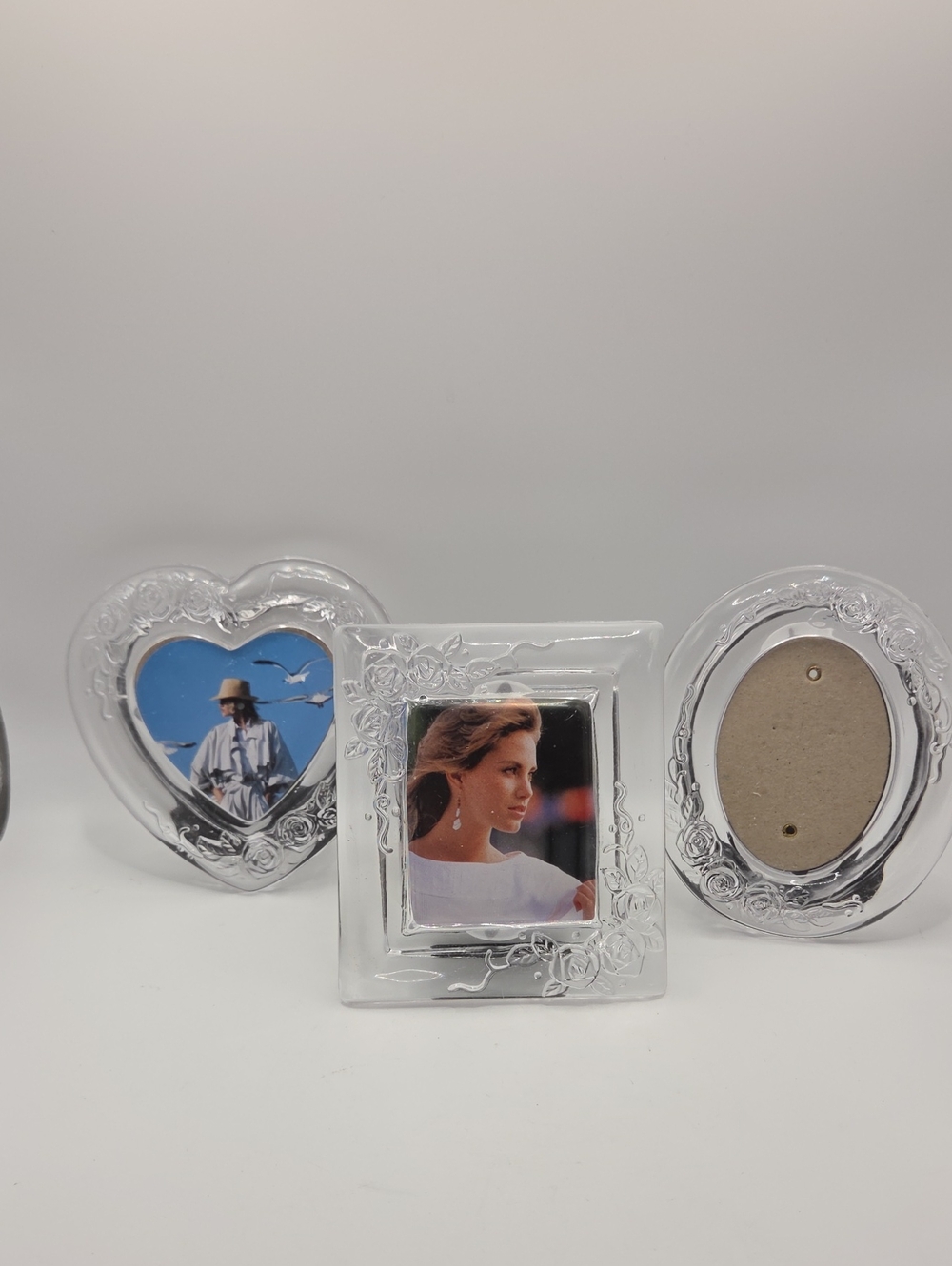 3 Gass Photo Frames. Vintage Taiwan NWT